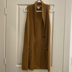 Long Sleeveless Cardigan Vest